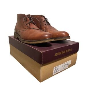 Men Johnston & Murphy Copeland Chukka Boots Red Brown Oiled Water Resistant 11.5